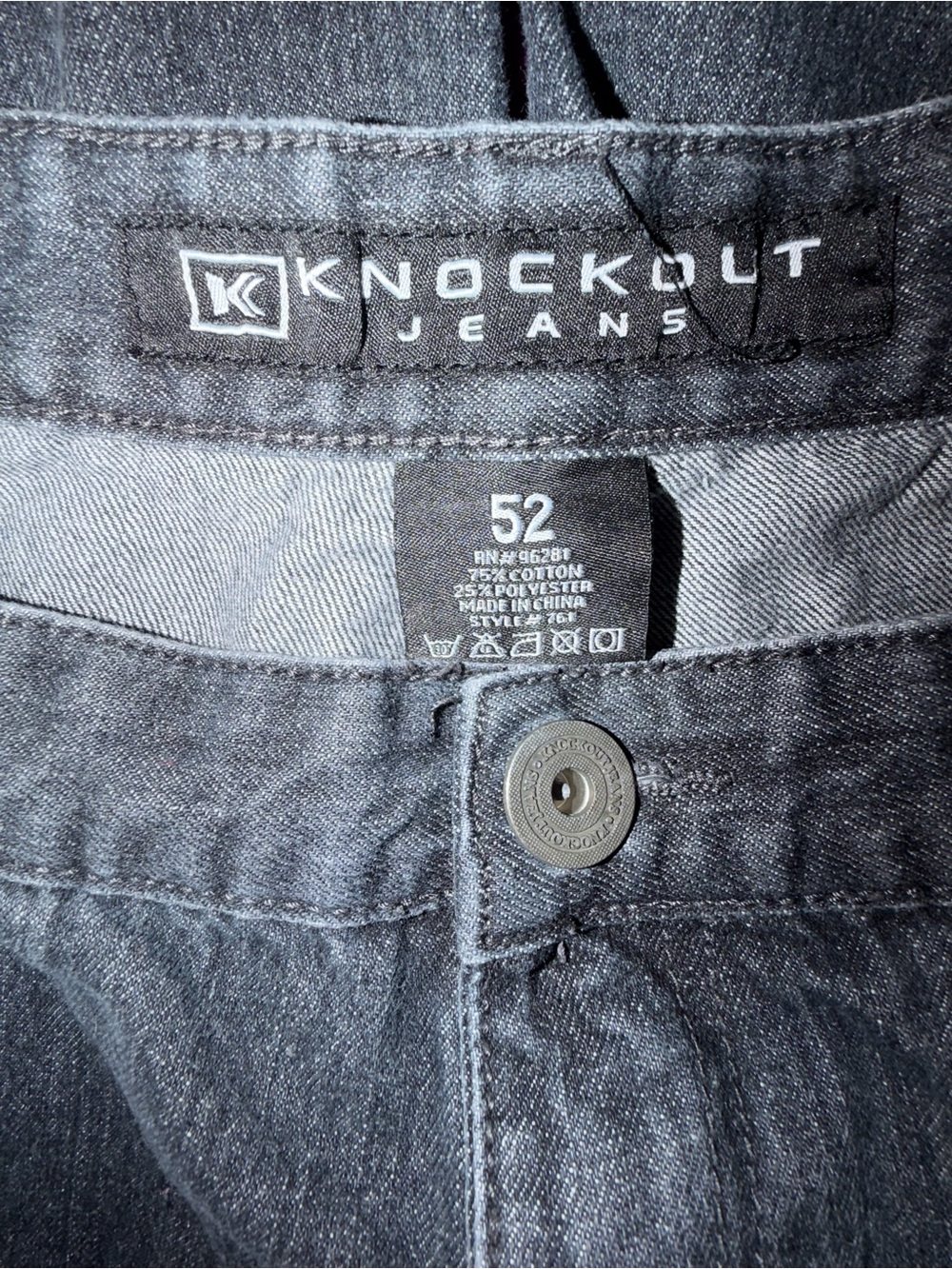 Men's Knockout Jeans Straight Shorts in Dark Gray 54